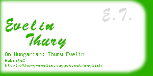 evelin thury business card